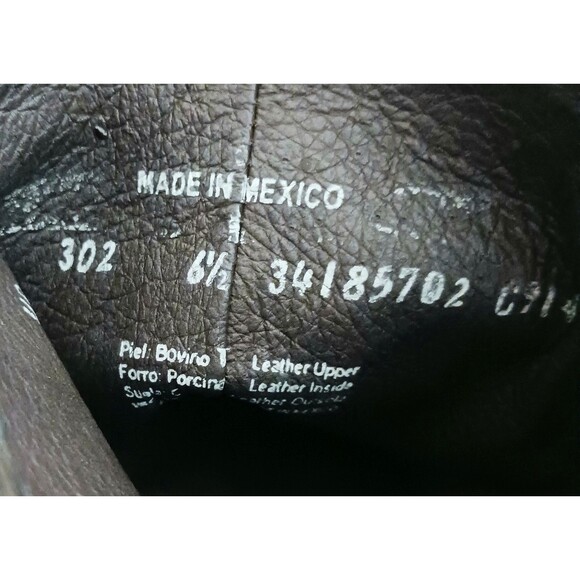 Independent Boot Co Brown Leather Moto Ankle Boot Harness Strap Made Mexico 6.5 - Picture 9 of 11